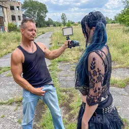 Doreen Darlin in 'Kink Partners' Goth Teen Slut Doreen Gets Dicked Down in a Former Airfield! (Thumbnail 3)