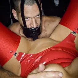 Jasmine Webb in 'Kink Partners' Gas Mask Gimp Strapped In A Gyno Chair Fucks Two Latex Clad Whores (Thumbnail 7)