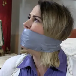 Mandy Slade in 'Kink Partners' Adorable Mandy Hogtied, Triple Gagged, Humiliated Angry and Frustrated by her Stalker in: STALKED! (Thumbnail 4)