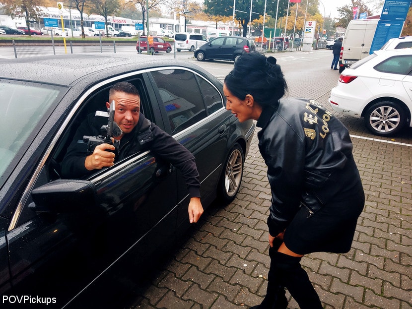 Kink Partners 'German goth SIDNEY DARK rides his cock in the car!' starring Sidney Dark (Photo 6)