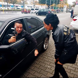 Sidney Dark in 'Kink Partners' German goth SIDNEY DARK rides his cock in the car! (Thumbnail 6)