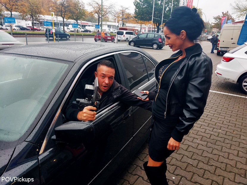 Kink Partners 'German goth SIDNEY DARK rides his cock in the car!' starring Sidney Dark (Photo 7)